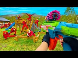 Nerf War | Amusement Park Battle 93(Nerf First Person Shooter)