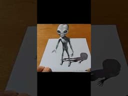 Drawing a 3D Little Alien