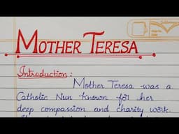 Ep-02: Short essay on "Mother Teresa" | Short essay series |#study education #knowledge #youtube #yt