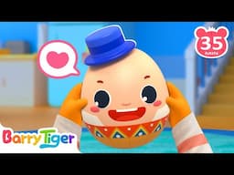 Humpty Dumpty | Animal Songs & Nursery Rhymes | Animal Cartoons - BarryTiger