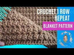 Crochet 1 Row Repeat Blanket Pattern / Crochet Blanket Patterns for Beginners