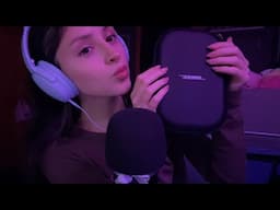 ASMR it’s time to ☁️SLEEP☁️ headphone sounds, case tapping, mic triggers, whispers & lil review 🎧