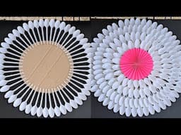 Amazing Home Decoration craft ideas | Waste cardboard using Plastic spoons craft | DIY Room decor