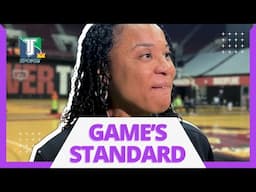 Dawn Staley's KIND words for Geno Auriemma and Chris Dailey after their HISTORIC WIN