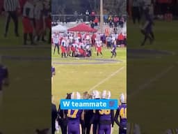 #21 a real one 🤝 #shorts #football #highlights #fail #fight #highschoolfootball #tackle #ot7 #nfl