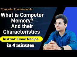 What is Computer memory ? | Introduction and its Characteristics | Hindi | Computer fundamental