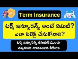 Term Insurance Explained in Telugu | What is Term insurance in Telugu Stock Market Guide Telugu