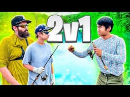 2v1 Bass Fishing CHALLENGE vs. Father/Son Duo!!! (SURPRISE CATCH)