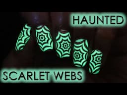 Haunted Scarlet Webs | DIY Stamping Nail Art Tutorial | MSLP