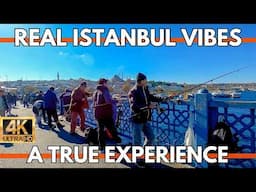 Istanbul Turkey 4K Walking Tour from Karaköy to Eminönü | Galata Bridge Vibes