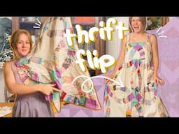 THRIFT FLIP | making my dream quilt dress from a quilt topper ~ patchwork diy clothing | WELL-LOVED