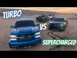 TURBO VS SUPERCHARGED BURNOUTS !!