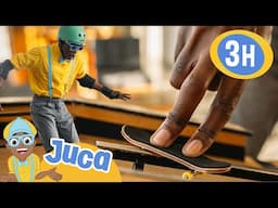 Juca aprende a andar de skate em uma pista gigante🛹| JUCA BRASIL! | Vídeos Educativos para Crianças