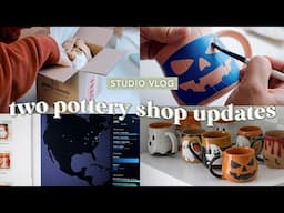 ☆ studio vlog ☆  live shop updates, packing pottery orders, balancing sudden growth in a new medium