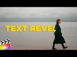 How to REVEL TEXT EFFECT - Final Cut Pro X || Hindi Tutorial ||  Avedesh Verma