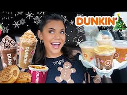 Trying EVERYTHING on Dunkin's New Holiday Menu! ☕️🎅🏼