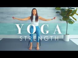 Chair Yoga for Strength & Flexibility // Strength & Stretch Seated Exercises for Seniors & Beginners