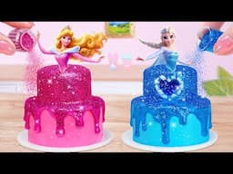 Amazing Aurora Elsa Pull me up Cake✨ Making Best Miniature Disney Princess Birthday Cake✨ Mini Cakes