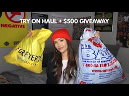 TRY ON HAUL + $500 GIVEAWAY! (Thrift Store & Forever21) | Mel Joy