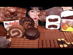 신상 초콜렛 디저트🍫 마시멜로 케이크 초코케이크 머핀 아이스크림 디저트 먹방 리얼사운드 Nutella Marshmallow Chocolate Dessert Mukbang Asmr