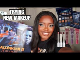 TRYING NEW MAKEUP | GLAMLITE X HALLOWEEN II COLLECTION, RAVIE BEAUTY, NATURIUM MOODY COLLECTION!