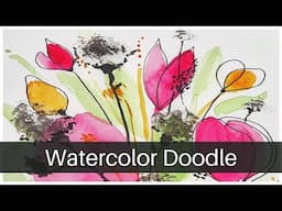 How to paint Watercolor Doodles. Fun, Easy and Beginner Friendly