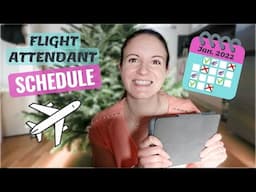 JANUARY 2022 SCHEDULE REVEAL // International Flight Attendant Life