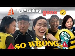 Korean Family's Parasailing in Cebu *GONE SO WRONG..* 😂😭