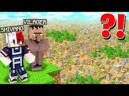 We Crashed On A Crazy Village Island In Minecraft!! 😱