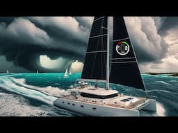 #238 Solo Sail - Heading STRAIGHT for a Hurricane and got LUCKY | Sailing Sisu Leopard 45 Catamaran