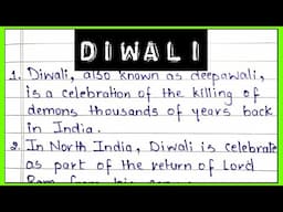 10 Lines on Diwali in English || Essay on Deepawali  || Learning Path ||