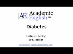 Diabetes Academic Lecture EXAMPLE