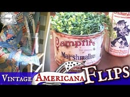 Patriotic Americana Thrift Flips • Vintage • Trash to Treasure • Styled in My Home • Raising Cain