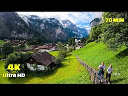 Virtual Run 4k Lauterbrunnen - VR Headset Scenery Switzerland - Virtual Run For Treadmill