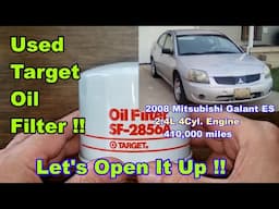 Target Oil Filter SF2856A, Target Oil Filter Cut Open