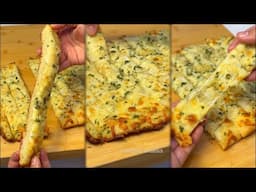 CHEESY GARLIC BREADSTICK Recipe| NO Kneading & one time Proofing only