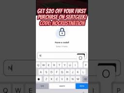 SeatGeek Promo Code: NOCRUSTNATION For $20 Off $50 Purchase!!