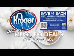 *WOW!!* Kroger UPDATED Must Do Deals for 11/20-11/28 | CRAZY Soda Deal, $.19 Dryer Sheets & MORE