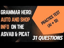 Automotive and Shop Info Practice Test for the ASVAB & PiCAT #acetheasvab #grammarhero