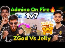 Admino On Fire🔥 Solo 7 Kills🥵 ZGod vs Jelly🚨 GodLike 15 Kills Total