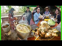 Yummy yummy food at my parents' farm, Chef Somaly, Sothea and Ming Lee, From beef soup to beef stew