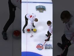 WOW! 😮‍💨 End saver by Brad Gushue #curling #sports #olympicsport #teamcanada