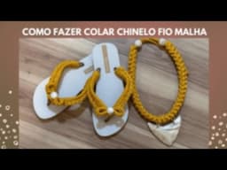 COMO FAZER COLAR CHINELO FIO MALHA Simone Eleoterio