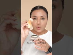 How To Apply Setting Powder for LONGLASTING MAKEUP! #shorts