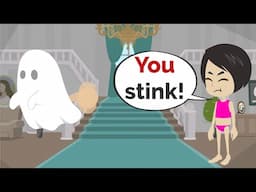 Ghost FARTS at Lisa! | Basic English conversation | Learn English | Like English