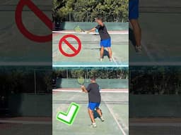 Lazy Footwork vs Good Footwork at the Net in Tennis 🎾 #shorts