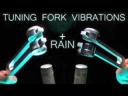 DREAMY ASMR TUNING FORK VIBRATIONS - Deep Hums & Rain Sounds for Sleep- No Talking