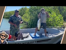 Barra Fishing in his NEW hire boat