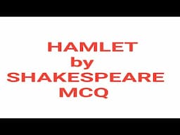 #meg03 HAMLET by SHAKESPEARE #mcq