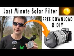 Free DIY SOLAR FILTER Mount - STL Download and Instructions